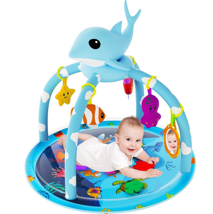 UNIH 2-in-1 Baby Gym Play Mats, Inflatable Tummy Time Water Mat Activity Center