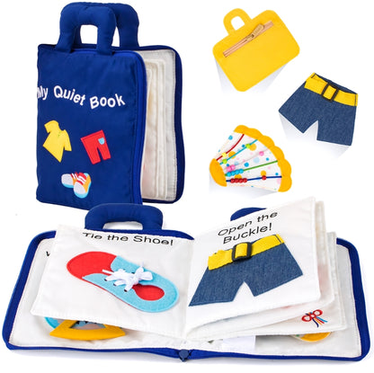 UNIH Quiet Book for Toddlers, Soft Activity Busy Book Toddler Travel Toys