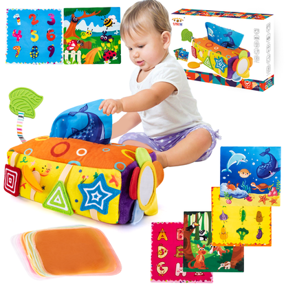 UNIH Baby Tissue Box Toy, Montessori Toys for Infants Babies 6-12 Months