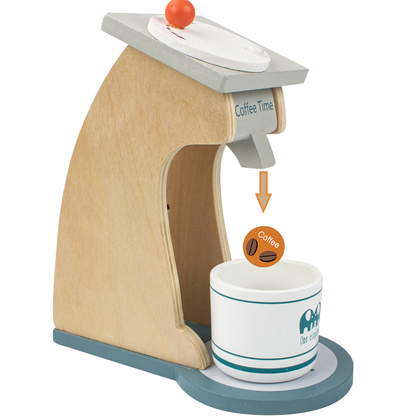 Wooden Coffee Machine Pretend Toy Set