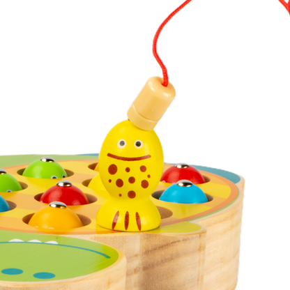 Montessori Dinosaur Wooden Toddlers Fishing Toy