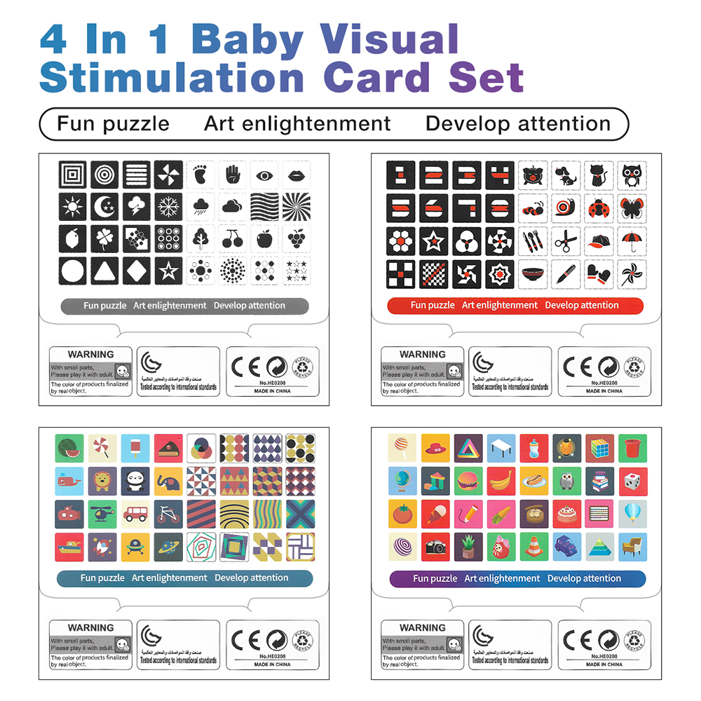 64 件 128 頁嬰兒快閃記憶體卡用於視覺刺激