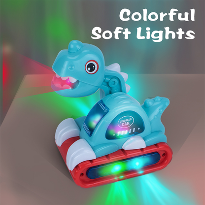恐龍汽車爬行發育玩具帶音樂燈光