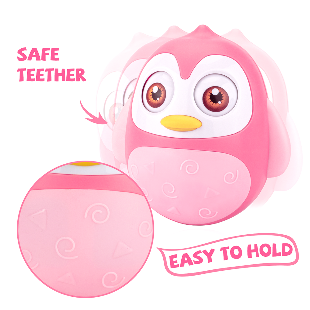 Penguin Tummy Time Wobbler For Infant (Pink)