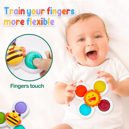 UNIH 陀螺感官玩具適合 1-3 歲幼兒，嬰兒玩具 12-18 個月