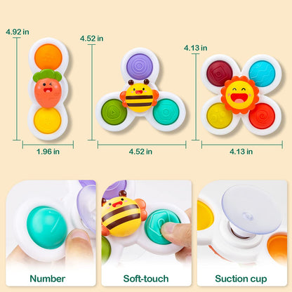 UNIH 陀螺感官玩具適合 1-3 歲幼兒，嬰兒玩具 12-18 個月