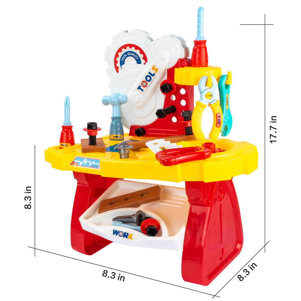 Tool Bench Pretend Playset for Toddlers Ages 2-4