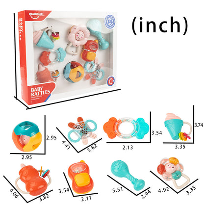 8 Pcs Baby Rattles Set For 3-18 Months