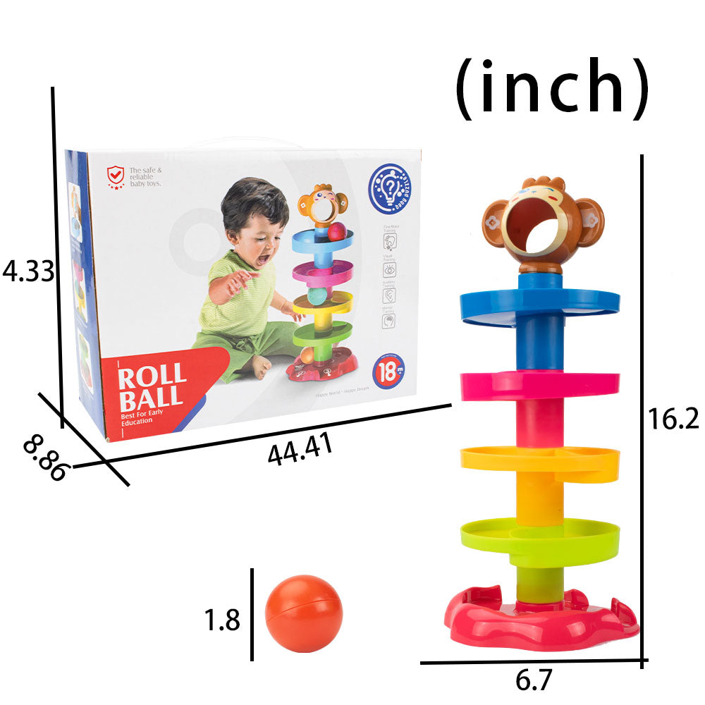 Ball Drop And Roll Swirling Tower Toy For Toddler