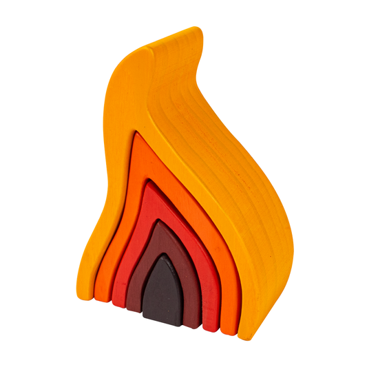 5 Pieces Wooden Fire Element StackingToys